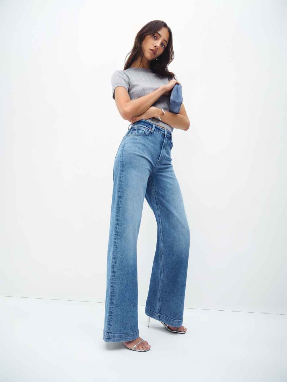 NWT reformation bex jeans in wood / size 32